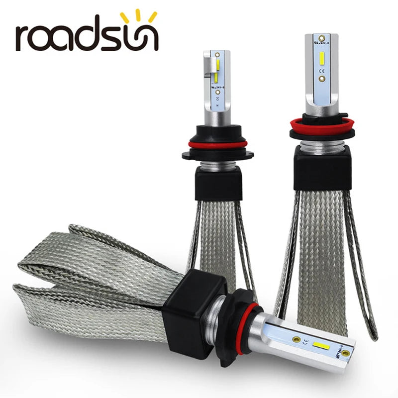 roadsun H4 H7 LED Car Lights H11 H1 H3 880 9005 9006 9007 H13 HB3 HB4 LED Headlight Bulb A