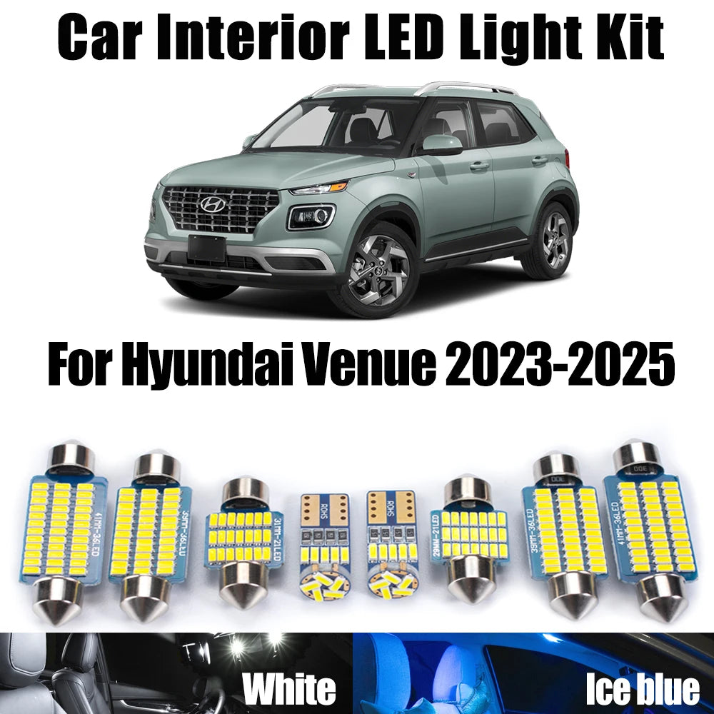 12-Piece LED Interior Light Kit for Hyundai Venue - Canbus Error-Free Bulbs | AUTOKITSHOP