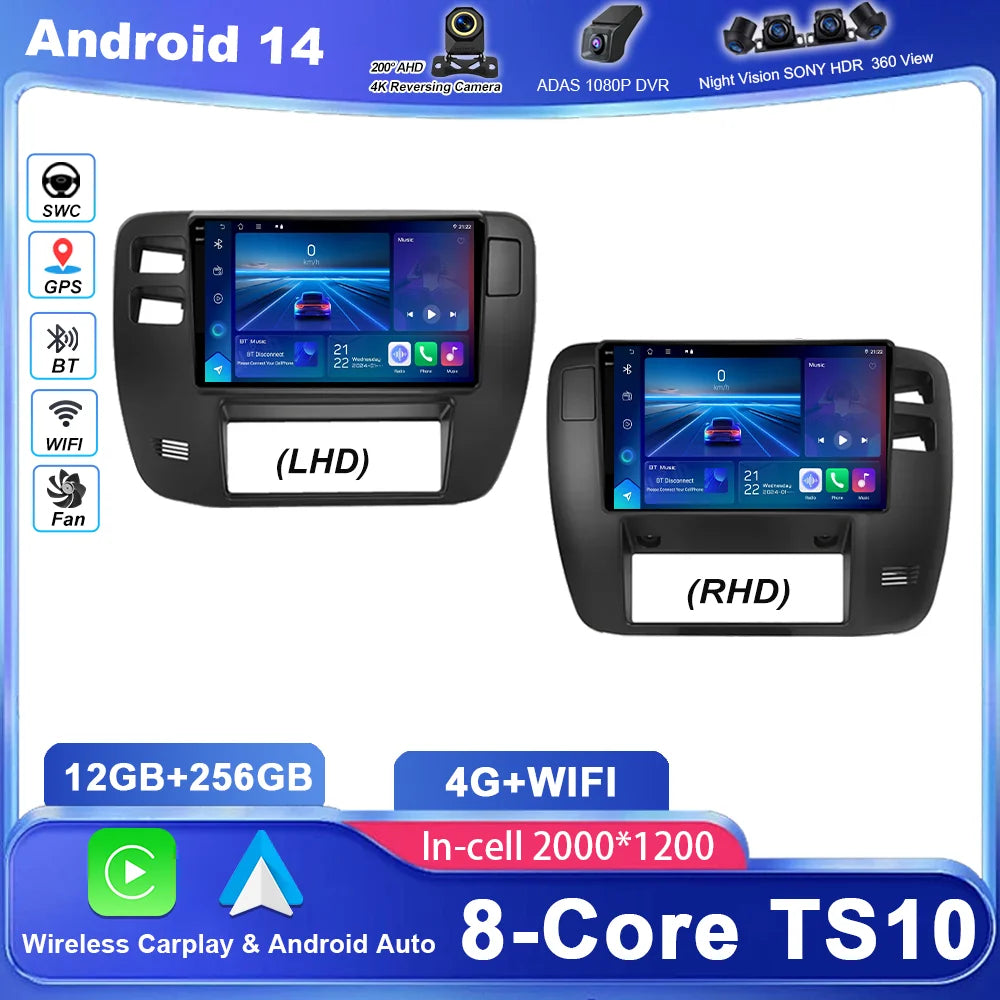 Car DVD Android Stereo Radio For Nissan Patrol Y61 1997-2005 Auto High-Performance CPU Mul