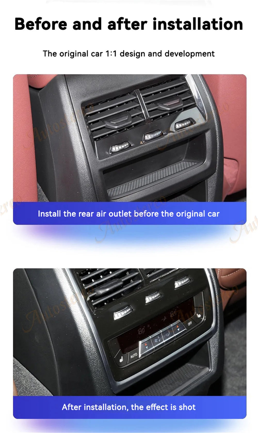 Rear Digital AC Control Panel For BMW X5 G05 X6 G06 X7 G Class Series Car Multimedia Playe