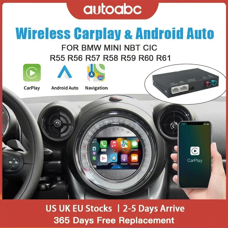Wireless Carplay Android Auto For BMW Mini NBT CIC R55 R56 R57 R58 R59 R60 R61 Carplay Int | AUTOKITSHOP
