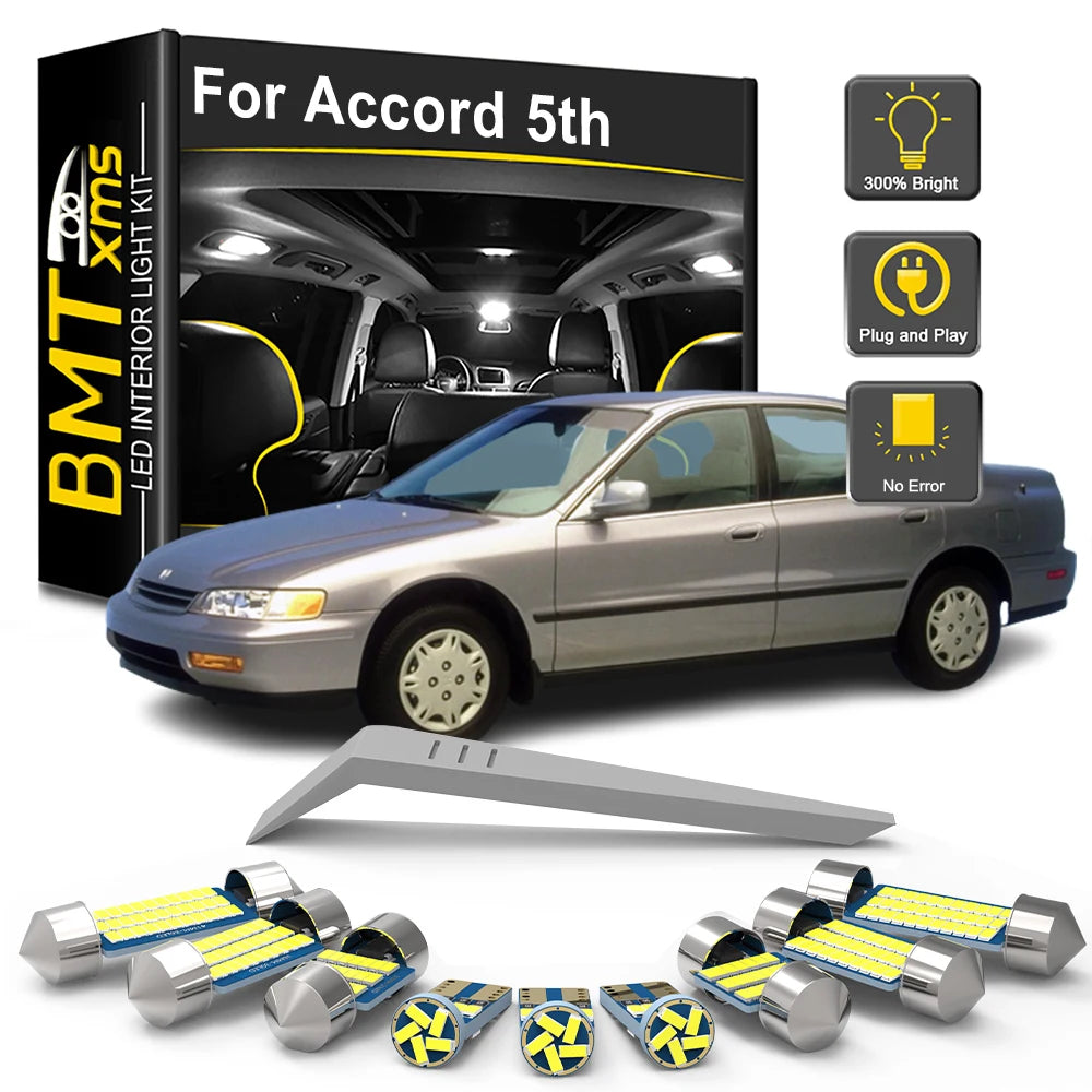13-Piece LED Interior Light Kit for Honda Accord 5 V MKV MK5 5th - Canbus Error-Free Bulbs | AUTOKITSHOP