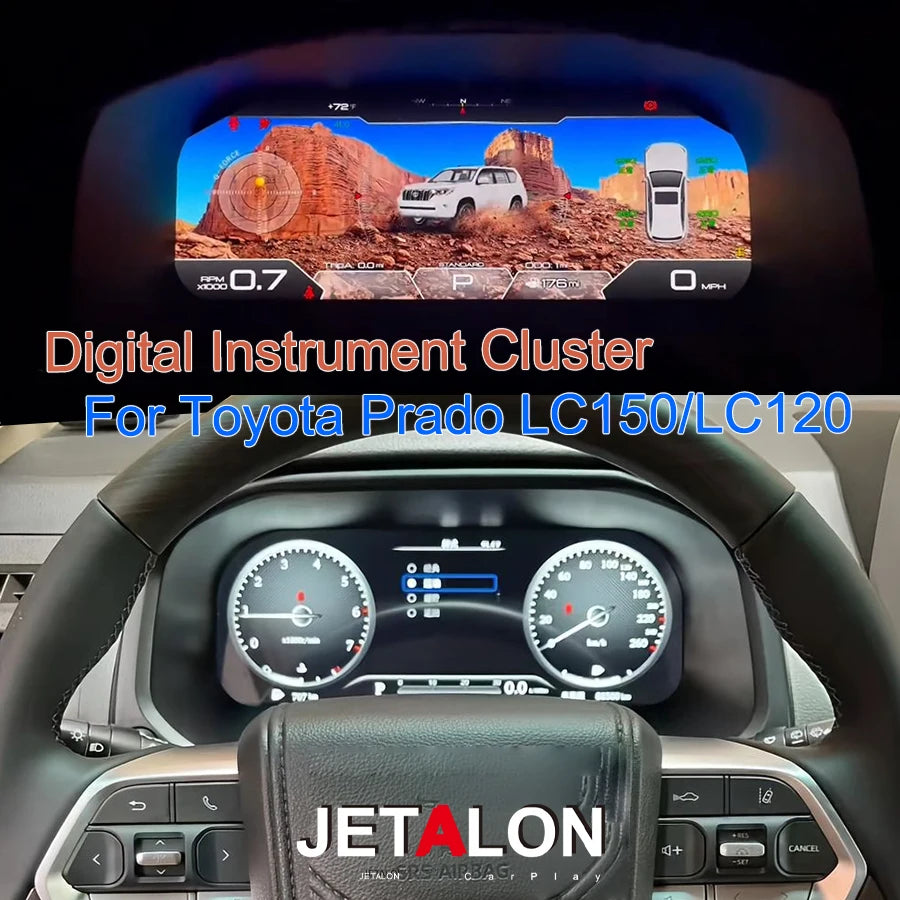 Linux Digital Cluster For Prado 150 Toyota Land Cruiser Dashboard 2010-2023 Car Audio Ster