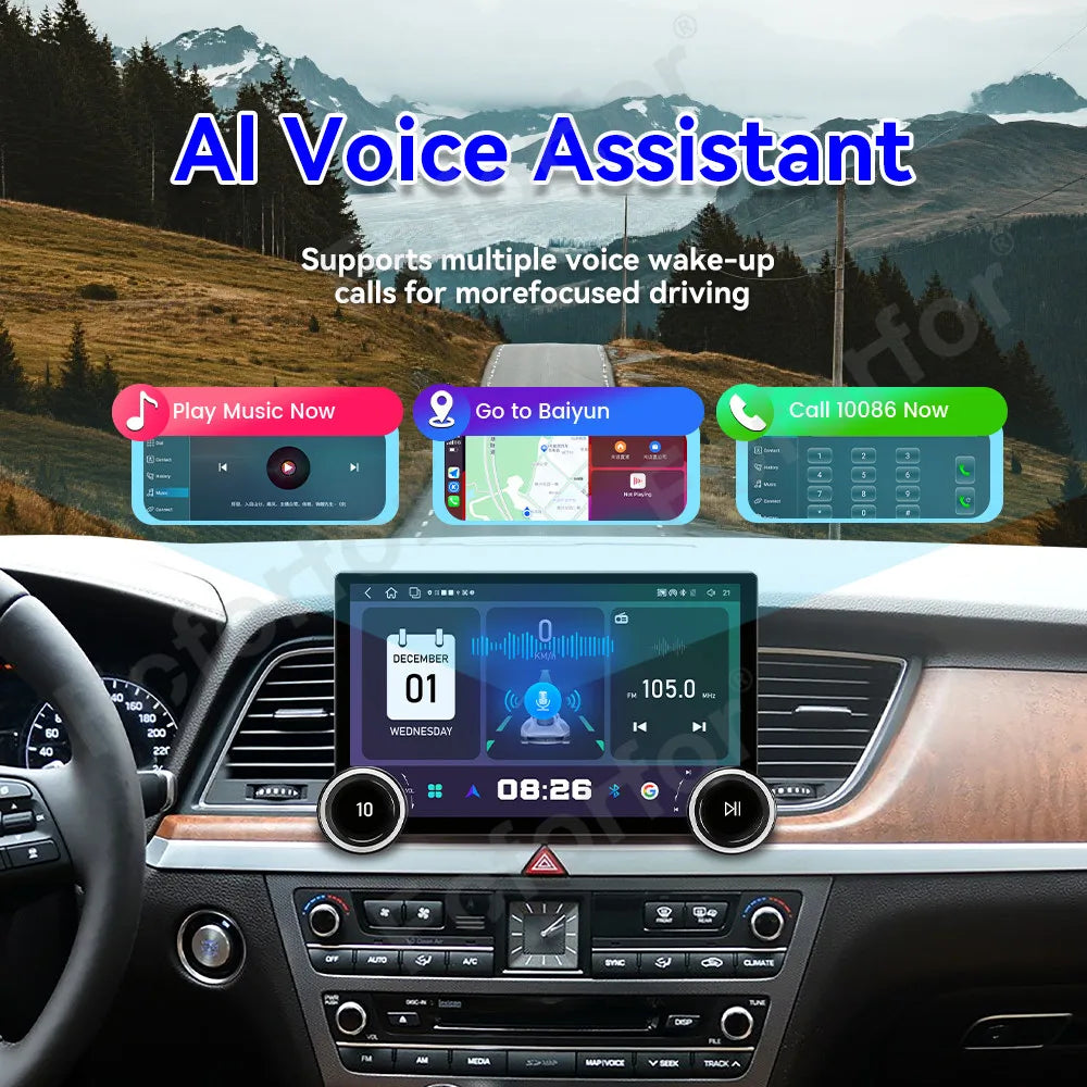 Ultra Clear Display Android 15 11.5 Inch Full HD Touch Wireless CarPlay Auto GPS Stereo He