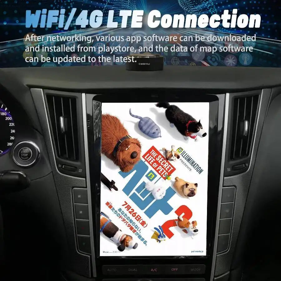 Car Radio Multimedia Player Android Screen 12.1inch For Infiniti Q50 Q50l Q50s Q60 2012-20 | AUTOKITSHOP