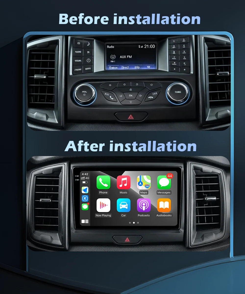 Android Auto For Ford Ranger 2015 - 2022 Car Radio Multimedia Player Navigation GPS DSP St
