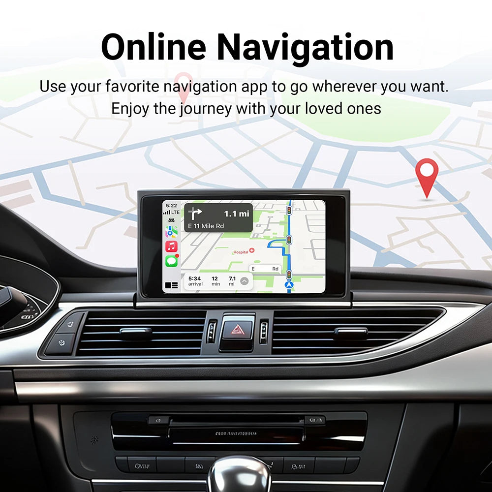 Wireless CarPlay Android Auto Retrofit Decoder Box Kit for Audi A3 A4 A5 Q2L Q5L Q7 2016-2