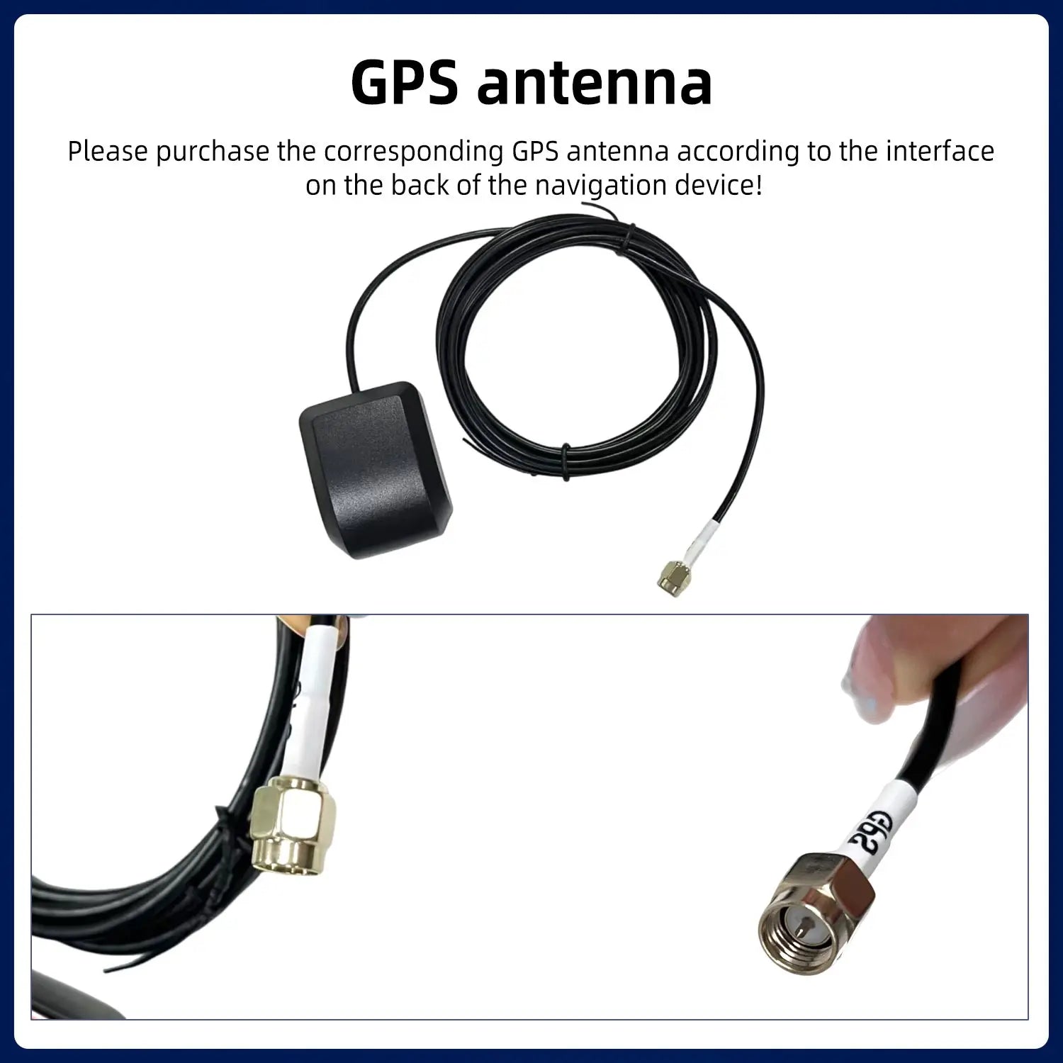 Car GPS Antenna Adapter SMA Male Plug for Car Radio Stereo GPS Receiver Navigation System