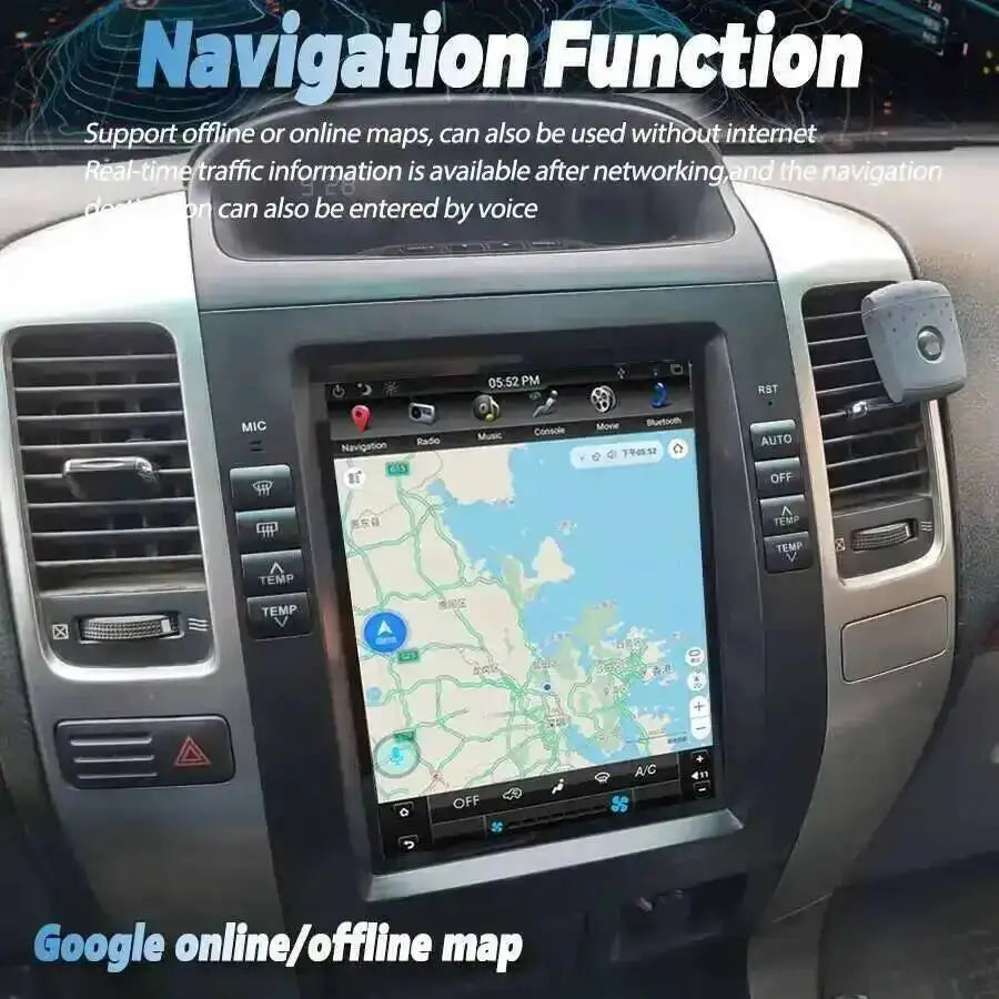 10.4 Inch Vertical Screen Wireless Bluetooth Car Radio For Lexus GX470 Radio For Toyota La