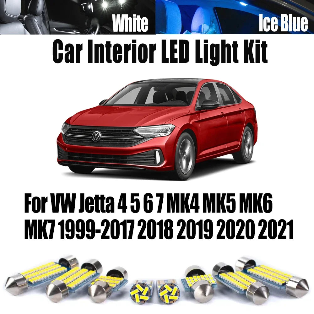 LED Interior Light Kit for VW Jetta 4 5 6 7 MK4 MK5 MK6 MK7 1999- 2019 - Canbus Dome Map Door Trunk Bulbs | AUTOKITSHOP