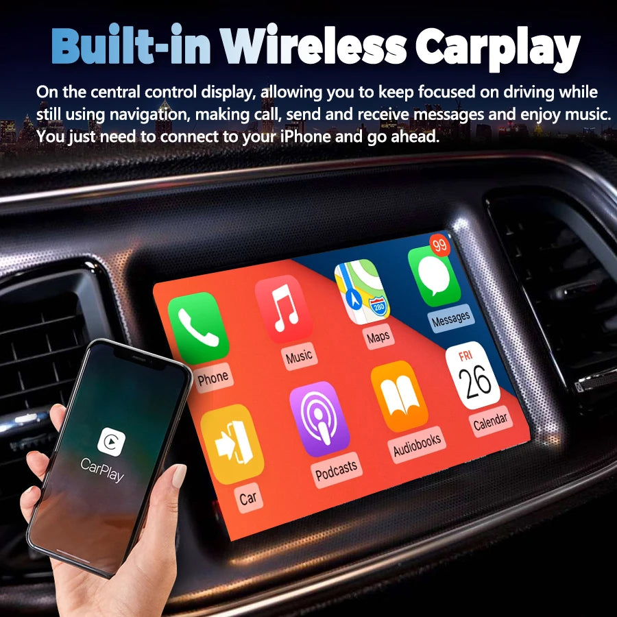 8.4inch Android Screen For Dodge Charger 2015 - 2023 Car Radio Multimedia Video Stereo Pla