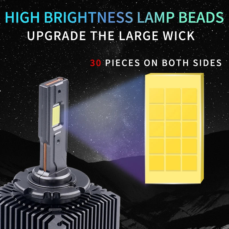 D SERIES D1S LED Car Headlights HID Bulbs D2S D3S D4S D5S D8S Turbo Lights 30000LM 6000K A