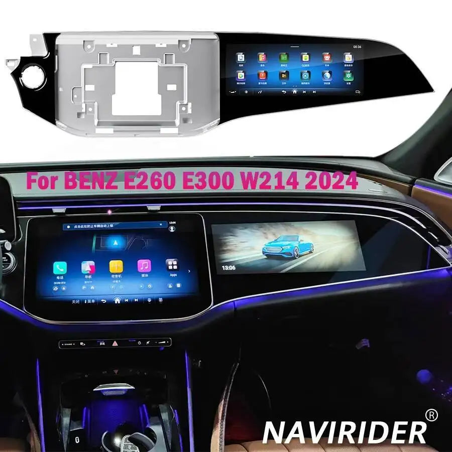 Stereo Navigation Carplay Android Screen For Mercedes BENZ E Class E260 E300 W214 2024 Car