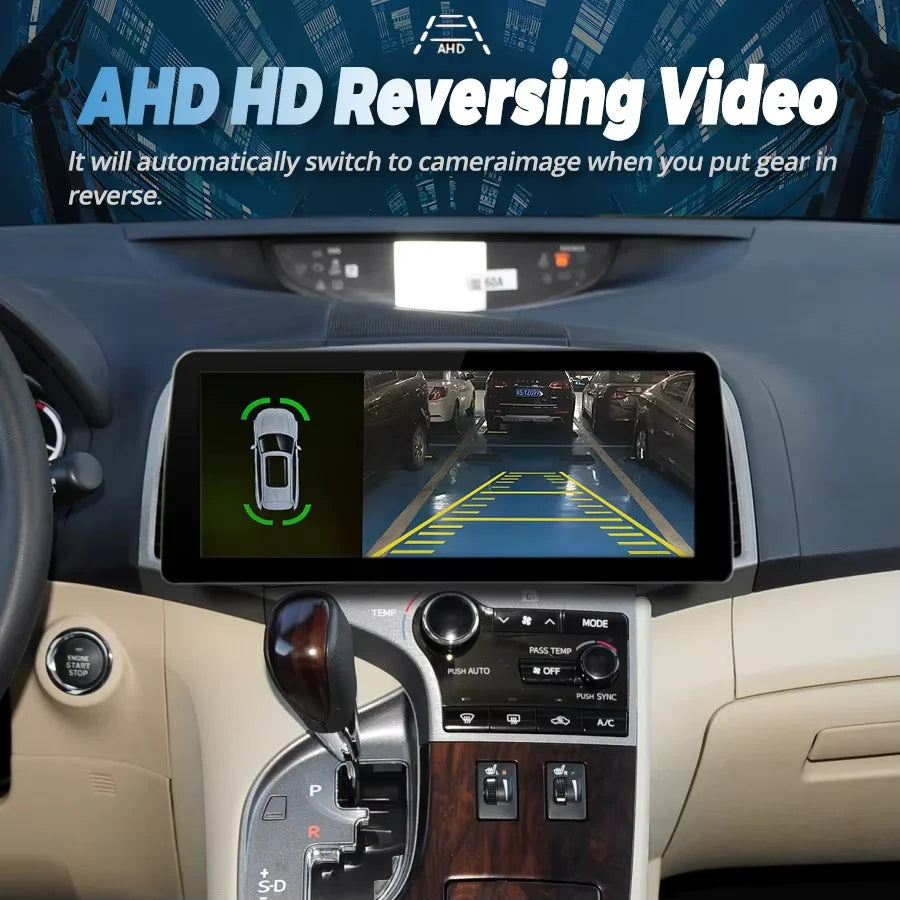 12.3inch Android 14 Wide Screen For Toyota Venza 2008-2016 Multimedia Car Video Player 2Di