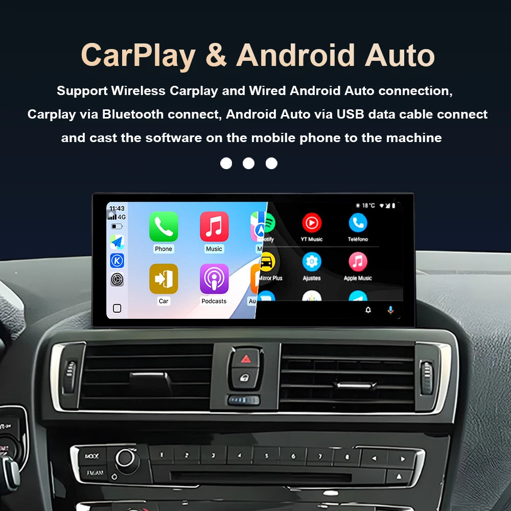 Android 16 for BMW 2 Series F45 F46 2013 2014 2015 - 2019 NBT EVO System Carplay 4G Wifi G