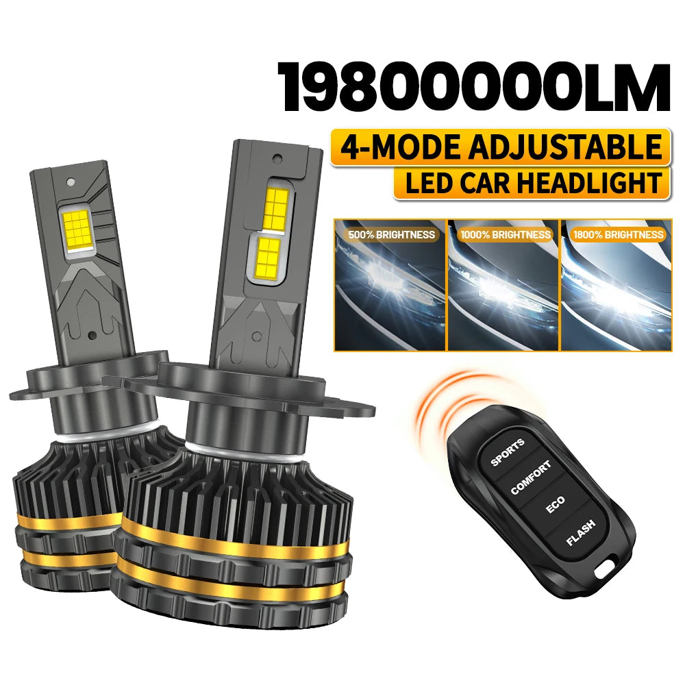 H7 LED Headlight 19800000LM Adjustable Headlamp H11 H1 HB3 9005 HB4 9006 9007 9008 9012 H4