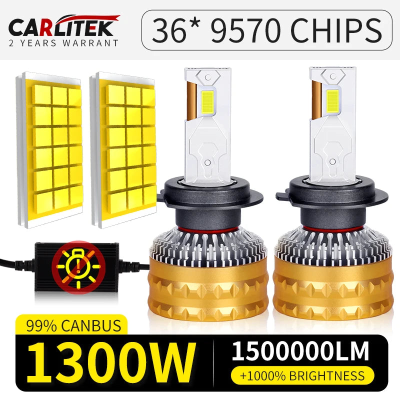 1300W 1500000LM Canbus H4 H7 H1 LED H8 H9 H11 9005 9006 9012 HB3 HB4 HIR2 Car LED Headligh