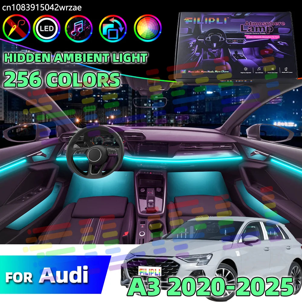 64 RGB - Ambient Light - for Audi A3 2020-2025 - Car Interior Lighting | AUTOKITSHOP