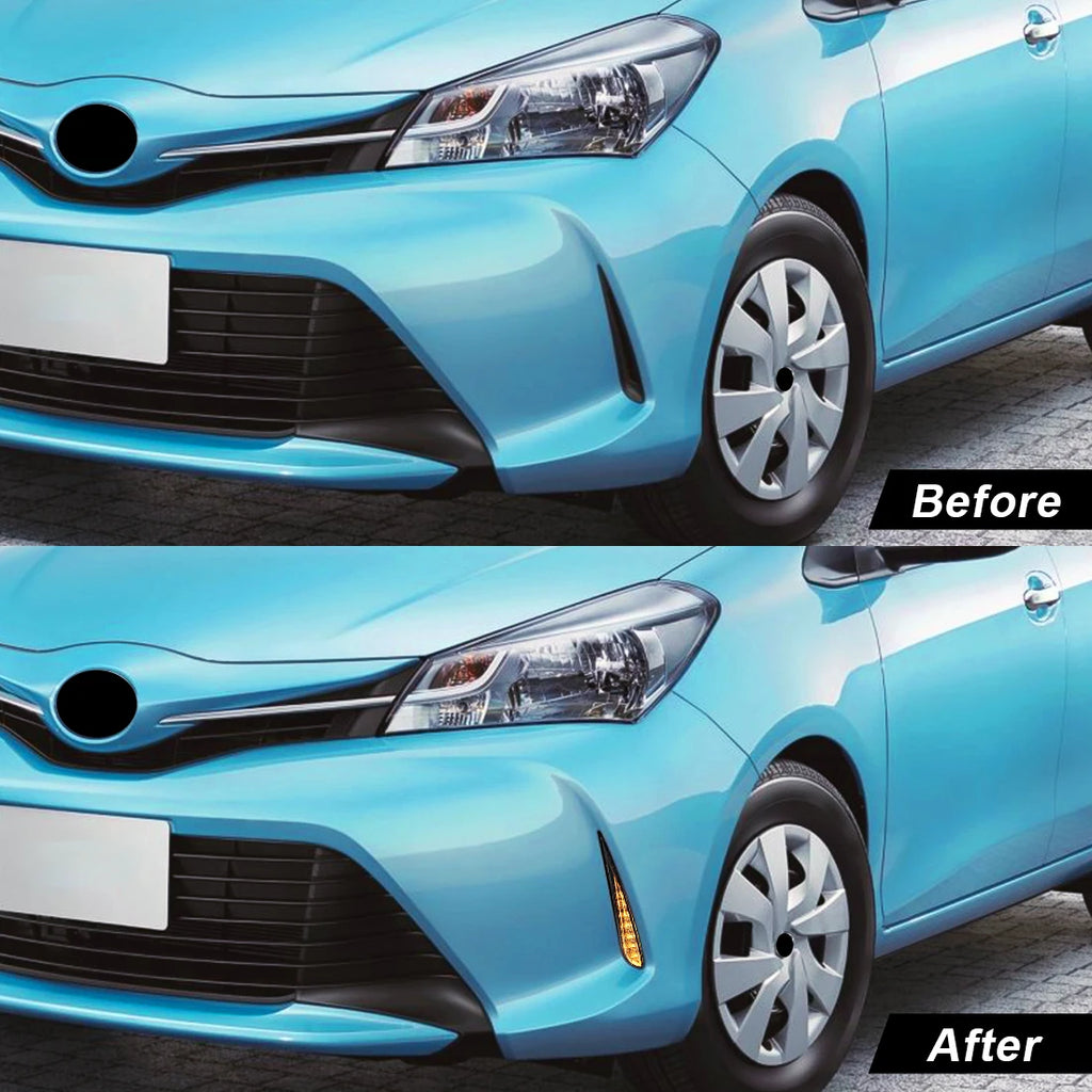 DLAA For Toyota Vitz 2017 2018 2019 LED Daytime Running Light DRL Turn Signal Fog Lamp Whi | AUTOKITSHOP