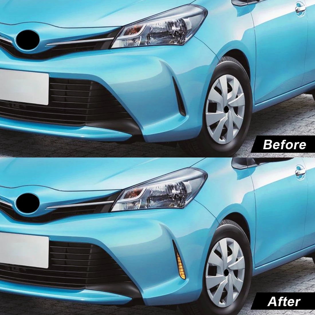DLAA For Toyota Vitz 2017 2018 2019 LED Daytime Running Light DRL Turn Signal Fog Lamp Whi | AUTOKITSHOP