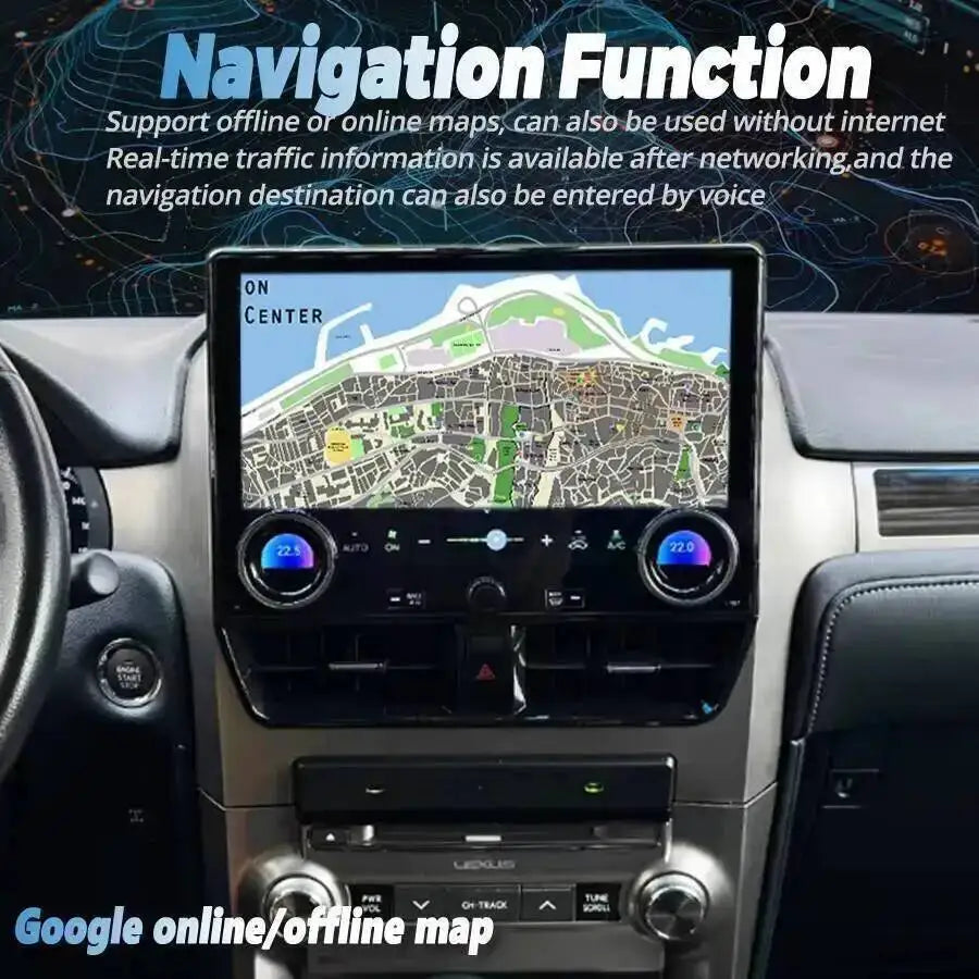 S 12.5inch Stereo Auto Radio For Lexus GX400 GX460 2010-2022 Upgrade 2024 GX550 GPS Naviga | AUTOKITSHOP