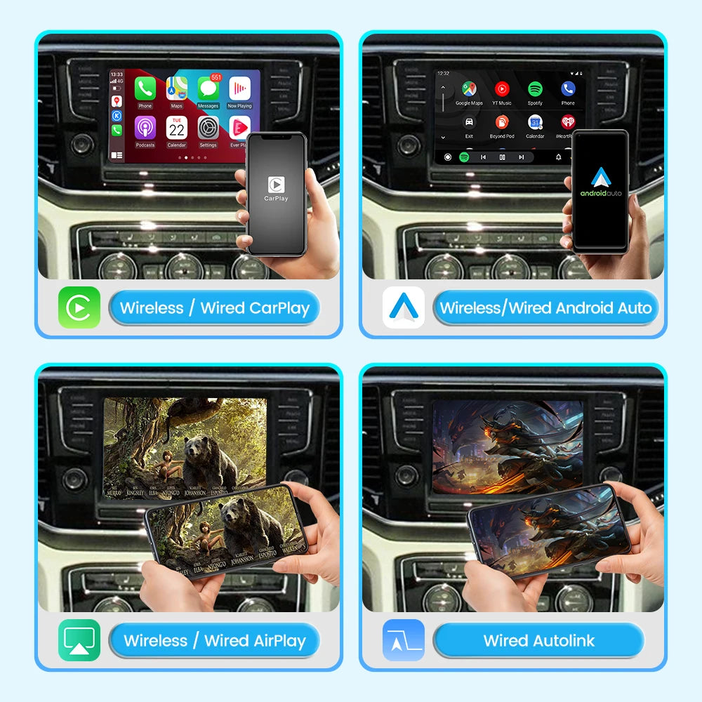 12.3" Wireless CarPlay Android Auto Interface for Volkswagen MIB Tiguan Golf Teramont 2012-2017 - Mirror-Link AirPlay