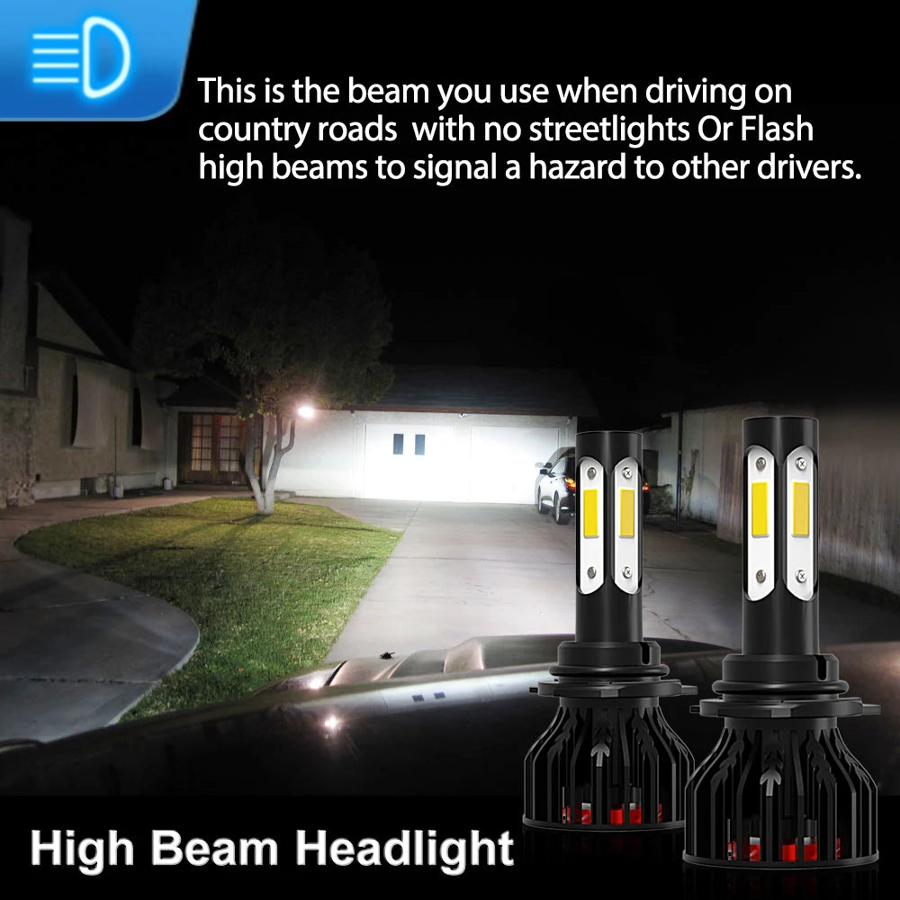 LED 4Side Chip 30000LM Headlight Bulb 9005 H11 6000k White For Honda HRV EX Sport Utility