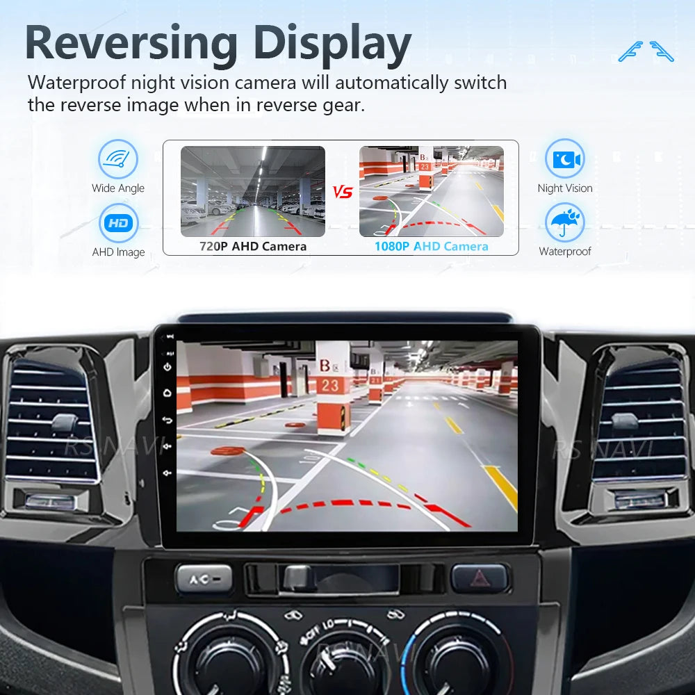 Plug and Play Android 16 For Toyota Fortuner Hilux Revo Vigo 2005 - 2007 Carplay 2K Car Ra