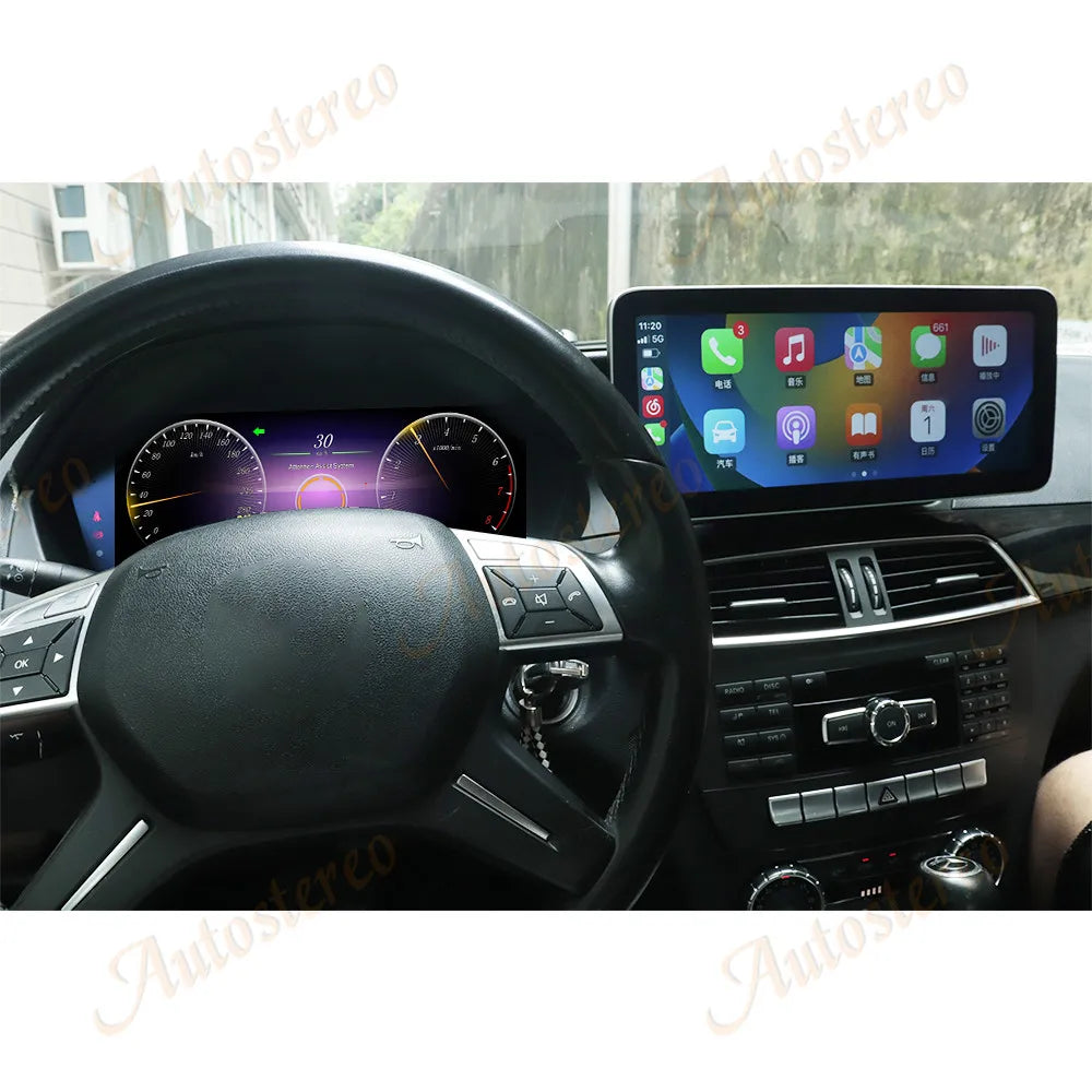 Car Digital Cluster Virtual Cockpit Speed Meter Screen For Mercedes Benz C Class W204 NTG4