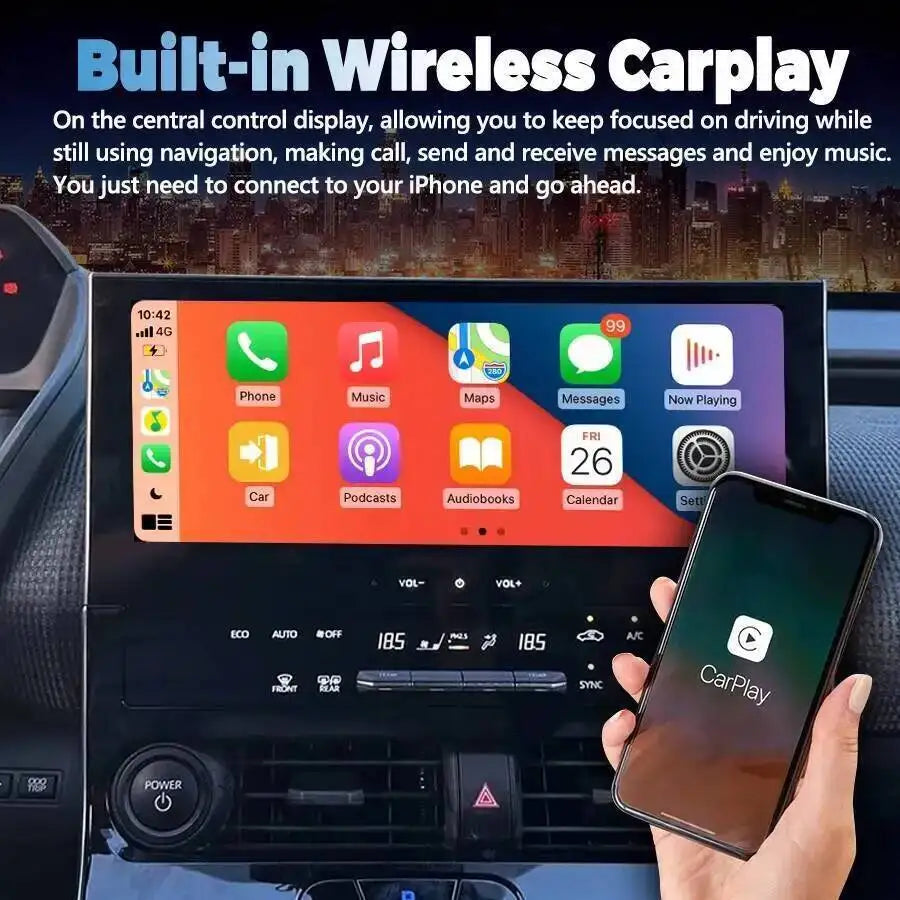 Auto 12.3Inch Radio Screen For TOYOTA BZ4X PLATINUM 2022-2025 Carplay Android 13 Car Navi