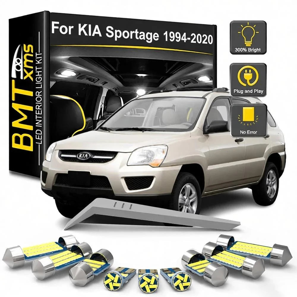 LED Interior Light Kit for KIA KR Sportage QL SL JE KM NB 1994-2012 - Canbus Dome Map Door Trunk Bulbs | AUTOKITSHOP