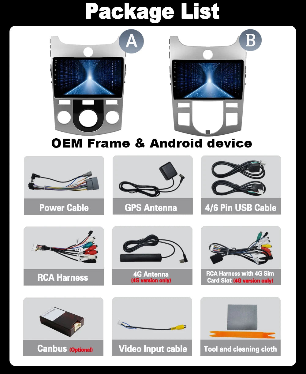 For Kia Cerato 2 TD 2008 - 2013 Android 14 Car Radio Multimedia Player Stereo Navigation G