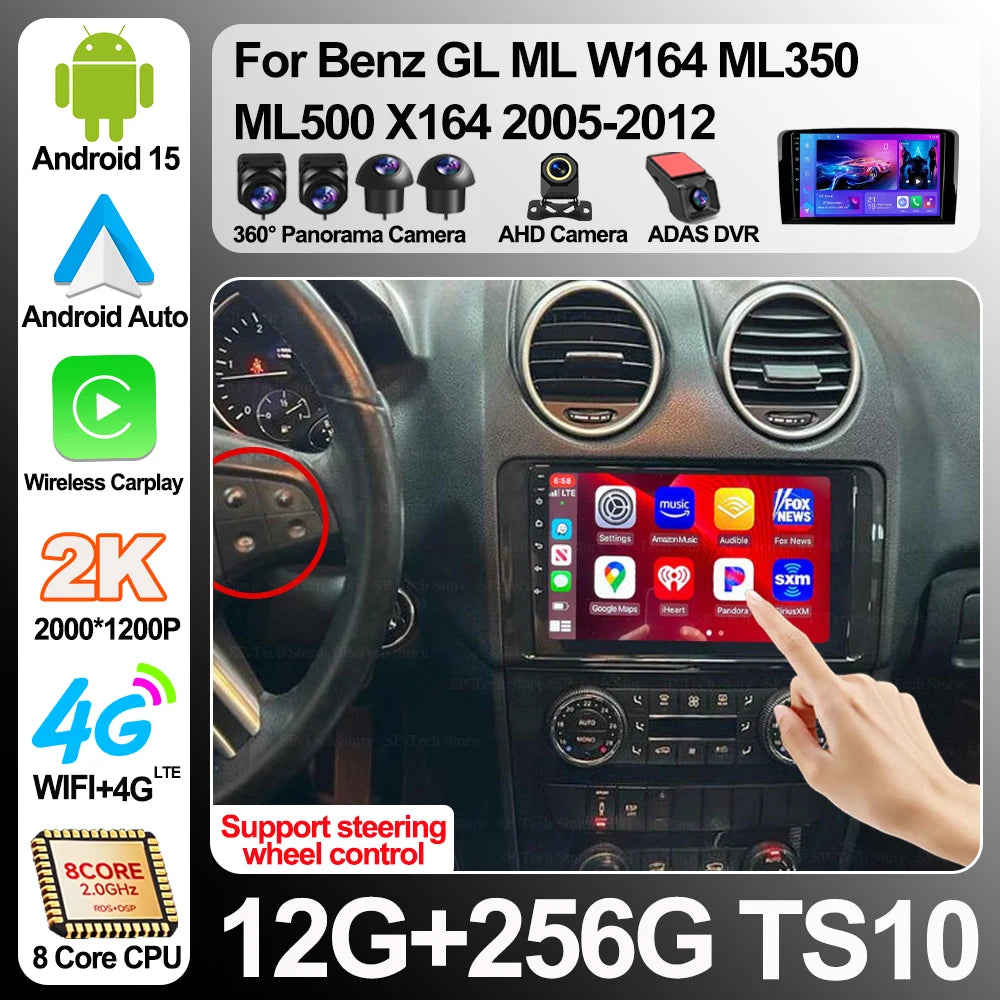 Android 16 For Benz Gl Ml W164 Ml350 Ml500 X164 2005-2012 Car Radio Multimedia Video Playe | AUTOKITSHOP