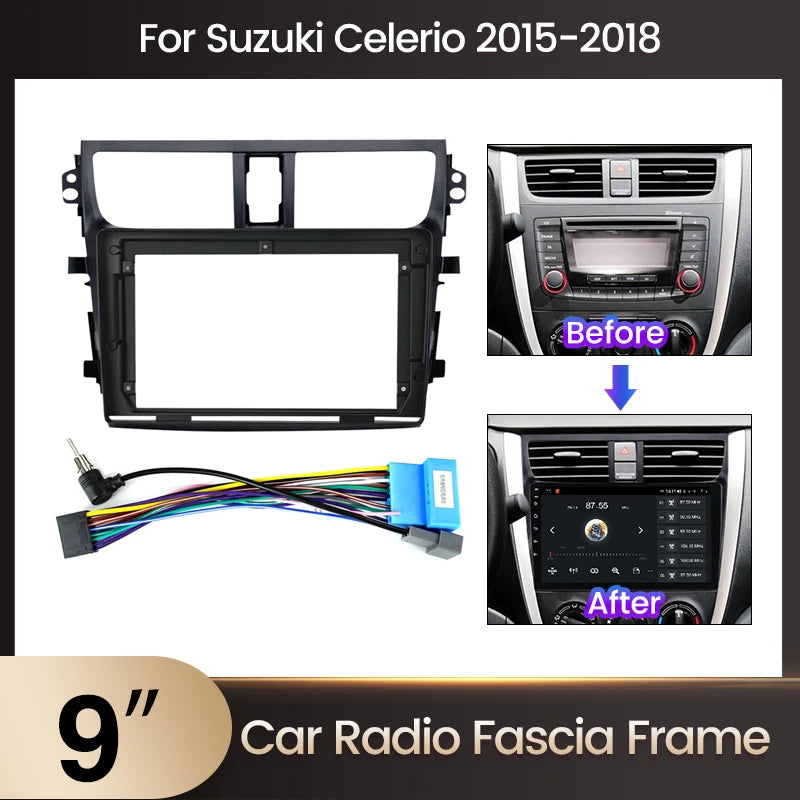 9inch Car Center Console Panel Fit Framework for Suzuki Celerio 2015 2016 2017 2018 Panel