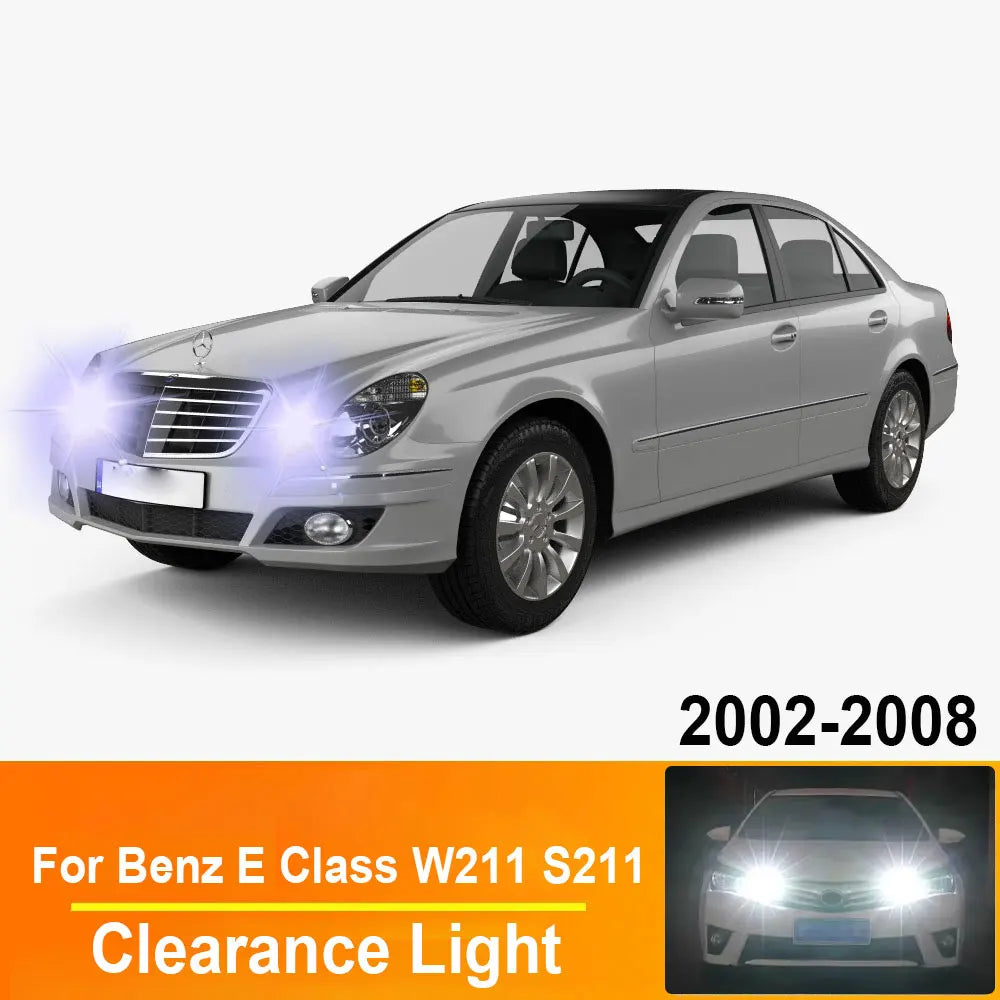 2-Piece LED Interior Light Kit for Mercedes Benz E Class W211 S211 E270 E300 E320 E350 E500 2002-2008 - Canbus Dome M...