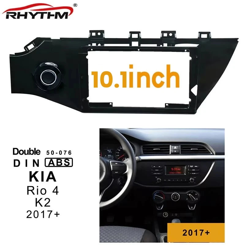 10.1 inch 2din Car Fascia For K2 RIO 4 2017+ Stereo Panel Dash Mount Installation Double D | AUTOKITSHOP