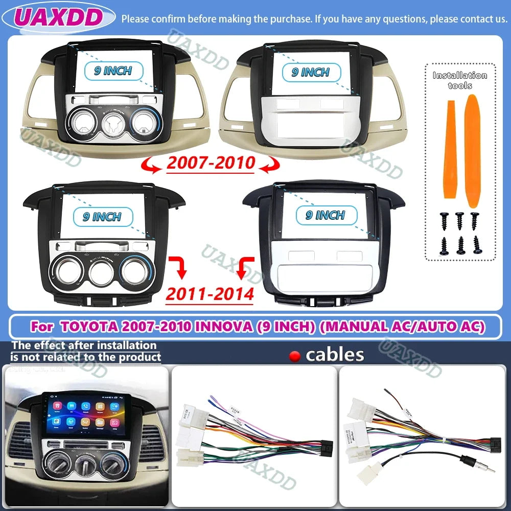 For 2007-2014 Toyota innova dvd radio android stereo frame panel fascia dashboard audio pl