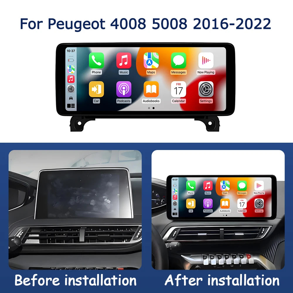 Wireless Carplay for Peugeot 4008 5008 2016-2022 Android OS Car HD Display Screen Multimed