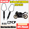 Motorcycle Rearview Mirrors With Screw Off Road Wide Side Mirror 360° Adjustable For Honda