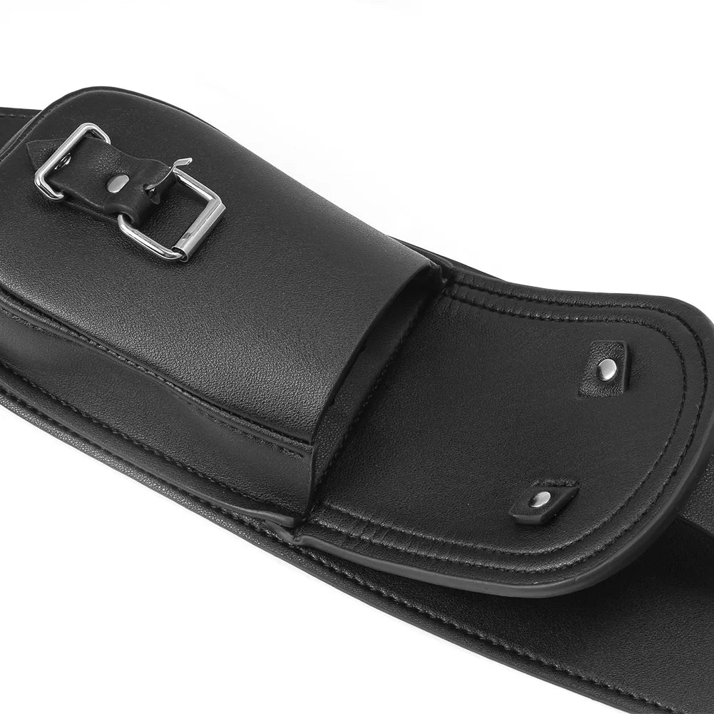 Motorcycle PU Leather Fuel Gas Tank Dash Console Center Pouch Bag Pad Cover For Harley Sportster - Automotive LED Light