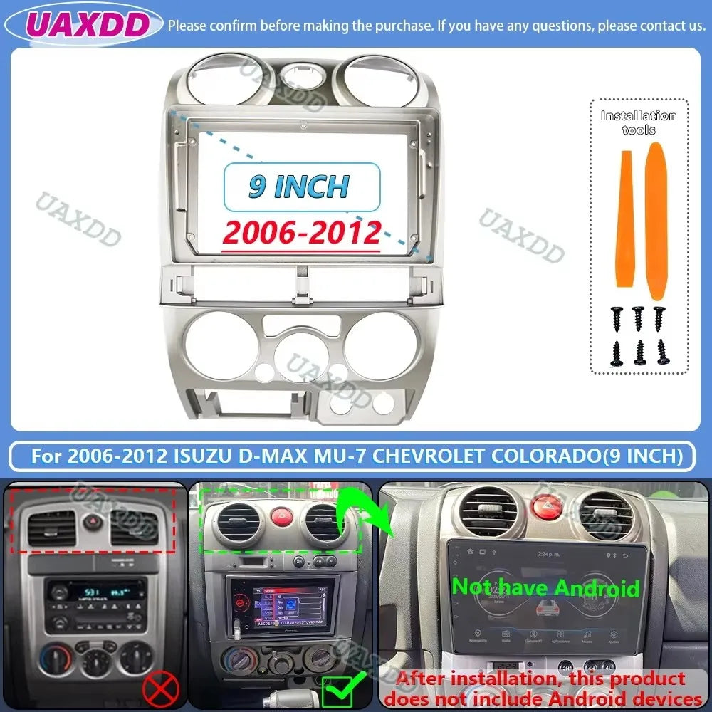 For 2001-2005 Isuzu DMAX mu-7 Chevrolet colorado 9inch radio android stereo frame panel fa