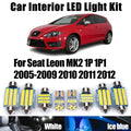 Car Accessories Error Free LED Interior Ceiling Lights Dome Map Lamp Kit For Seat Leon MK2