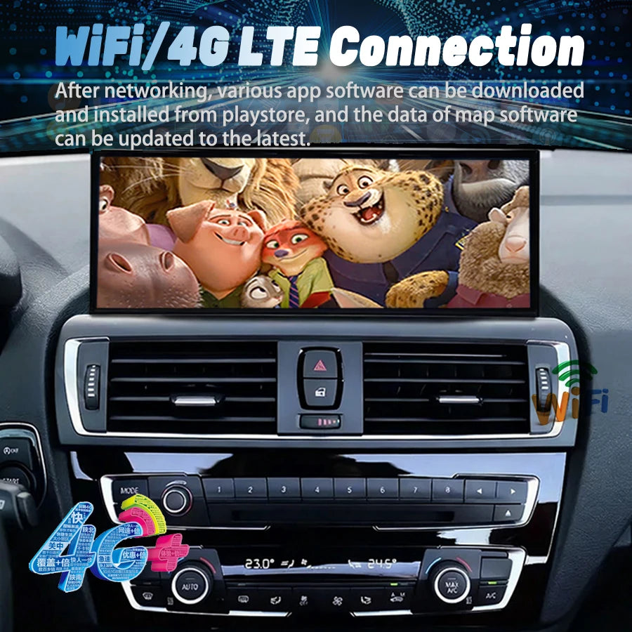 15.8" Multimedia Video Player Wireless Carplay For BMW 2 Series F22 F23 F45 F46 2013-2017