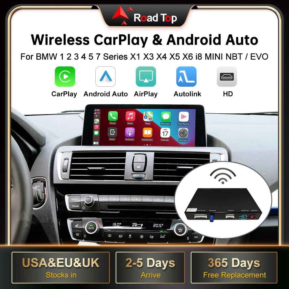 CN Wireless CarPlay for BMW NBT EVO 1 2 3 4 5 6 7 Series X1 X3 X4 X5 X6 MINI F56 F15 F16 F
