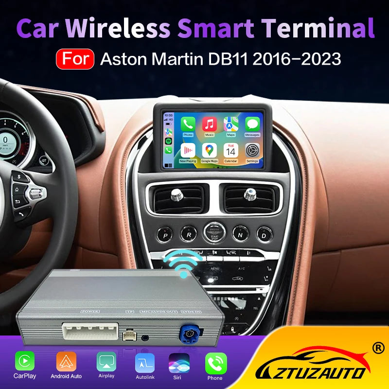 Wireless CarPlay For Aston Martin DB11 16-23 Car MuItimedia Decoder Box with GPS Android A