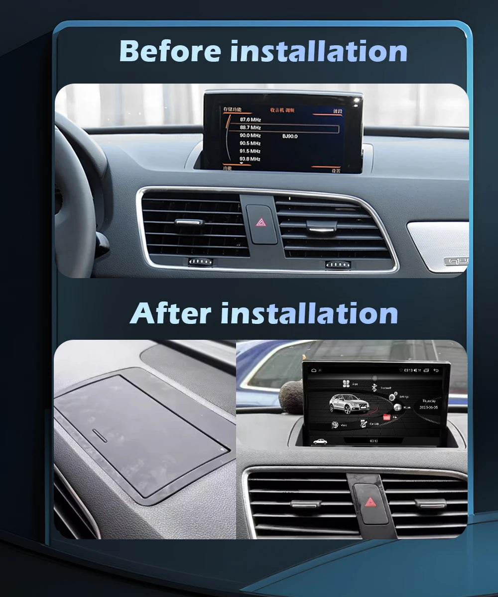8inch Wireless Carplay Android For Audi Q3 2011 - 2018 Car Radio Multimedia Player GPS Nav