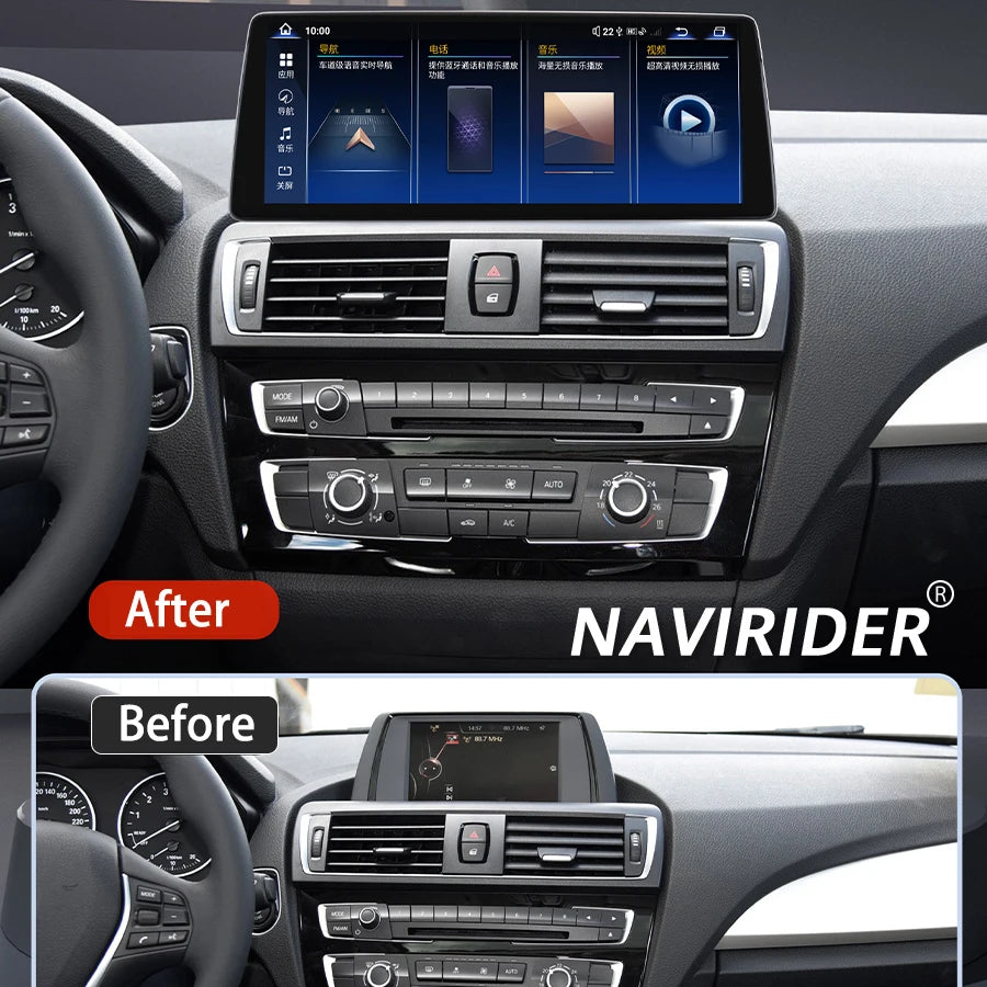 Wireless Bluetooth CarPlay Screen For Bmw 1/2 Series F20 F22 F22 2012-2016 Android 14 4G L