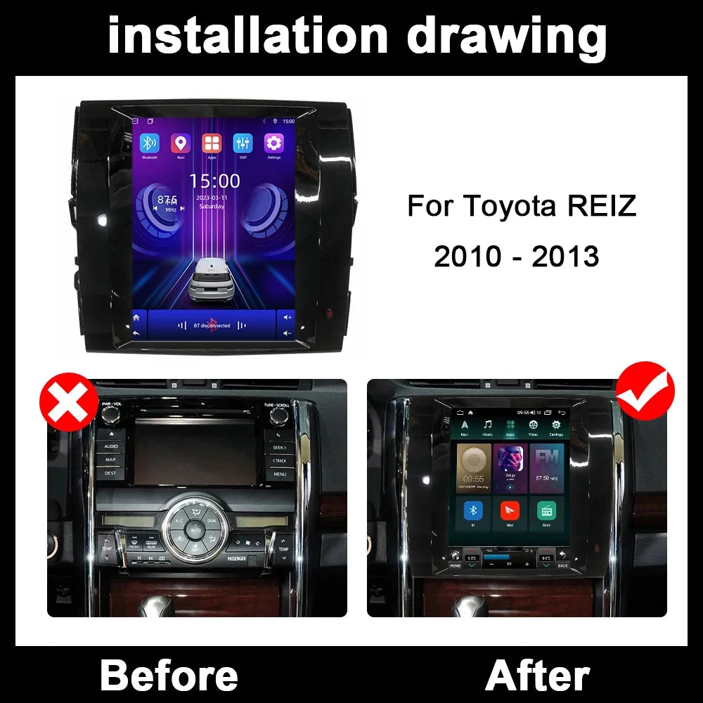 9.7'' Car Radio Multimedia Player Navigation GPS For Toyota MARK X REIZ 2010 2011 2012 201
