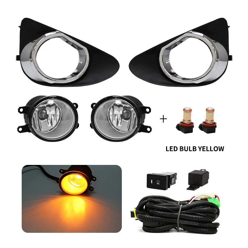 Led Fog Light Daytime Running Lamp Daylight For Toyota Yaris Hatchback DRL 2012 2013 2014  | AUTOKITSHOP