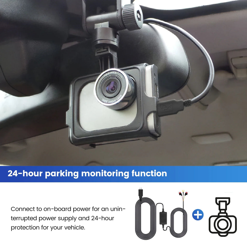 3A 3.5m Car Dash Cam Mini / Micro USB / Type-C Interface Charger Dashcam Rear Camera 12-24 | AUTOKITSHOP